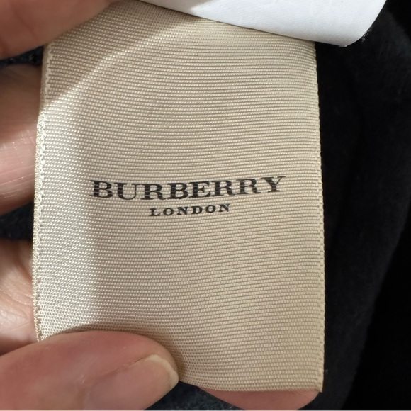 Burberry wool and camel hair blend plaid accents, chocolate Brown Trench Coat - Picture 9 of 11